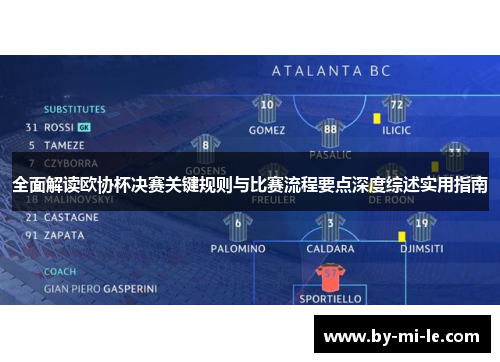 全面解读欧协杯决赛关键规则与比赛流程要点深度综述实用指南